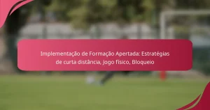 Implementação de Formação Apertada: Estratégias de curta distância, Jogo físico, Bloqueio